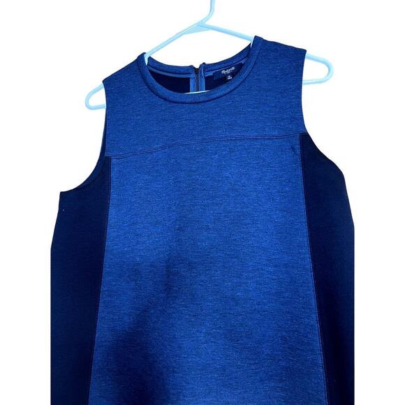 Madewell size medium dress black & blue colorblock minimalist classic core - Picture 2 of 8